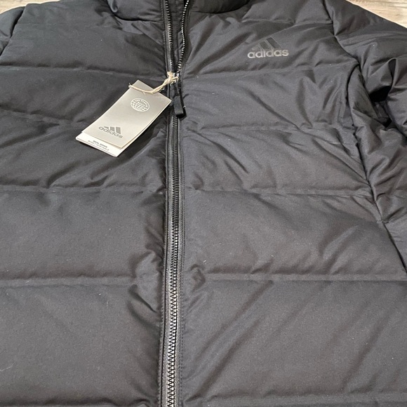 adidas Helionic Down Womens Coat Walking Outdoor Sports Jacket Black S - Picture 4 of 9